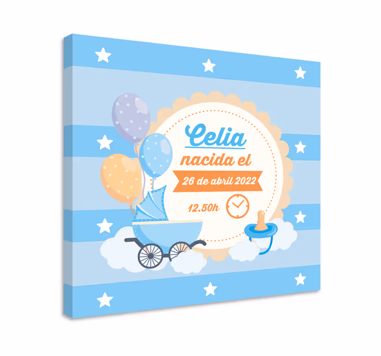 Quadro para bebê celebração de anúncio do bebê - TenStickers