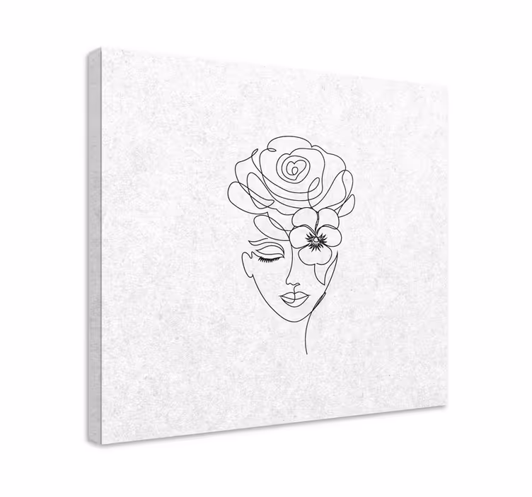 Quadro para corredor Mulher sem rosto minimalista - TenStickers