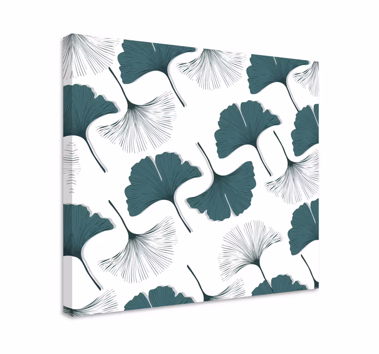 Quadro de flores com motivos de folha de ginkgo - TenStickers