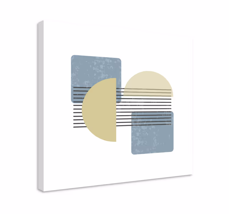 Quadro de figuras geométricas formas circulares abstratas - TenStickers