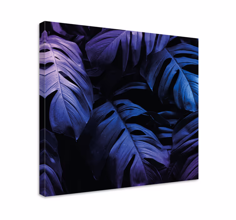 Quadro de flores exótico com folhagens tropicais - TenStickers