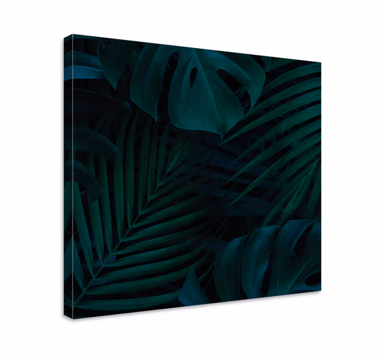 Quadro de flores folhas tropicais luxuosas - TenStickers
