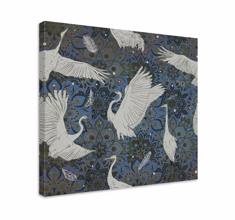 Quadro de peixes dança de garças elegantes - TenStickers