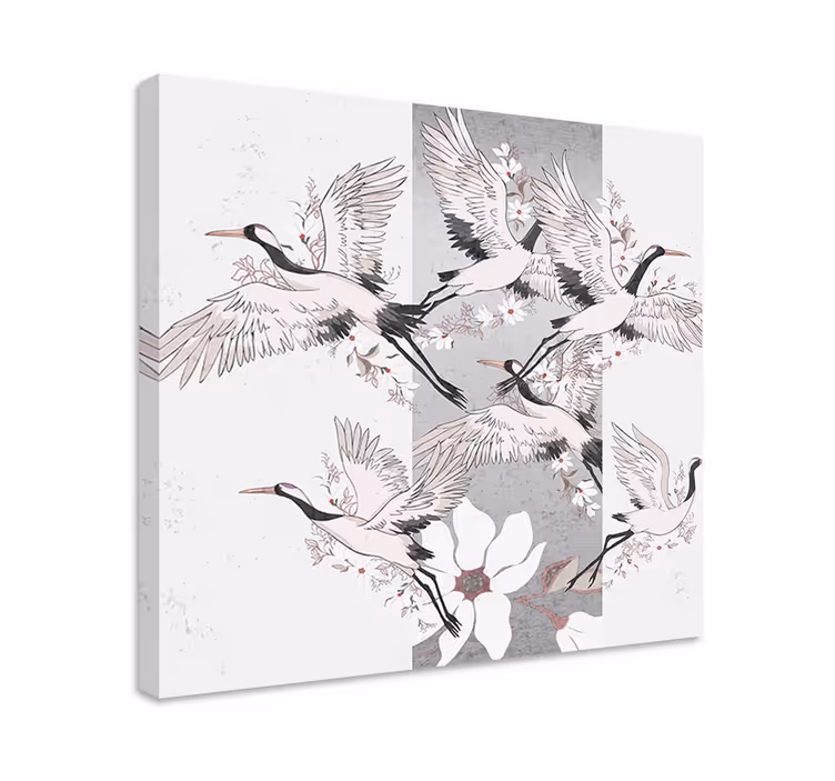 Quadro de paisagem garças graciosas em voo - TenStickers
