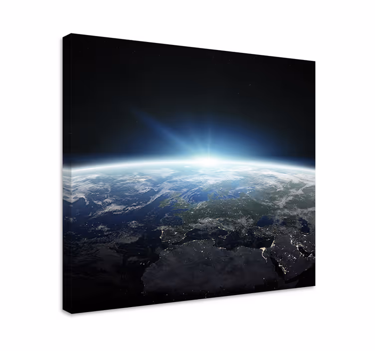 Quadro mapa mundi terra do espaço - TenStickers