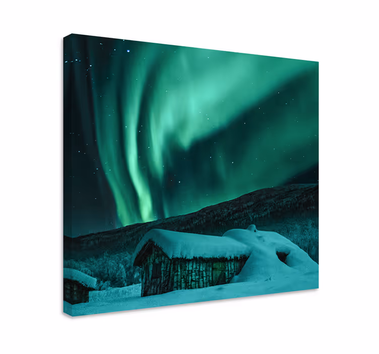Quadro de paisage espetáculo da aurora boreal - TenStickers