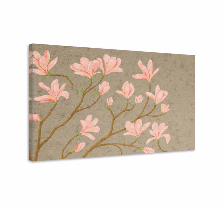 Quadro florais delicadas flores rosas - TenStickers