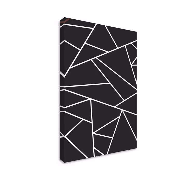 Quadro de figuras geométricas arranjo angular abstrato - TenStickers