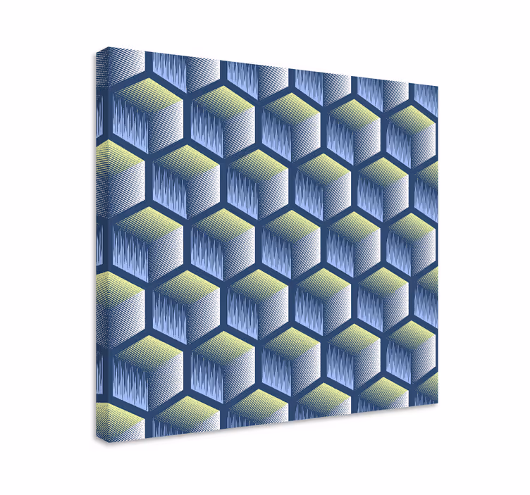 Quadro de figuras geométricas padrão hexagonal - TenStickers