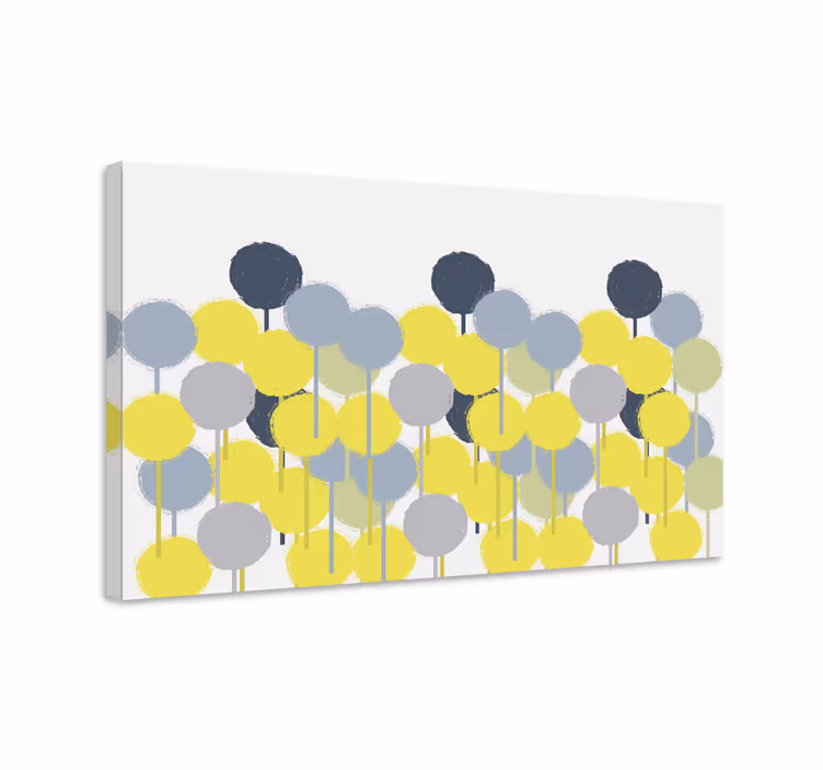 Quadro de figuras geométricas com design circular - TenStickers