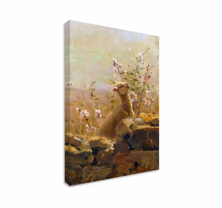 Quadro animais encontro de ovelhas - TenStickers