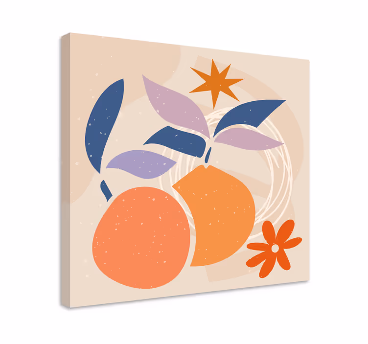 Quadro moderno produtoabstrato minimalista com frutas - TenStickers
