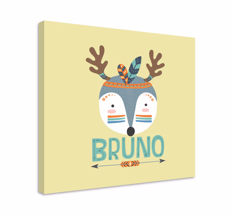 Quadro para bebê animal da floresta nórdica - TenStickers