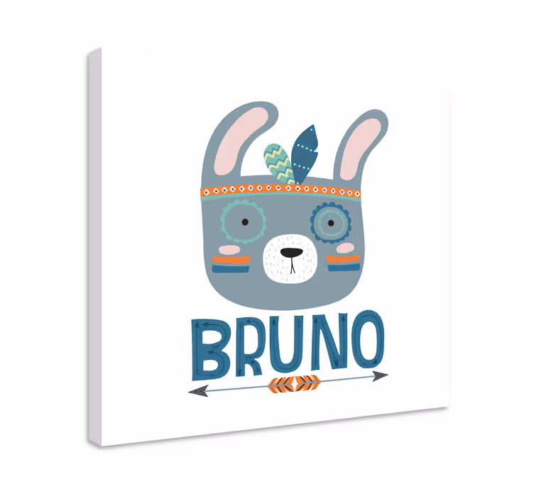 Quadros decorativos personagens rosto de coelhinho fofo - TenStickers