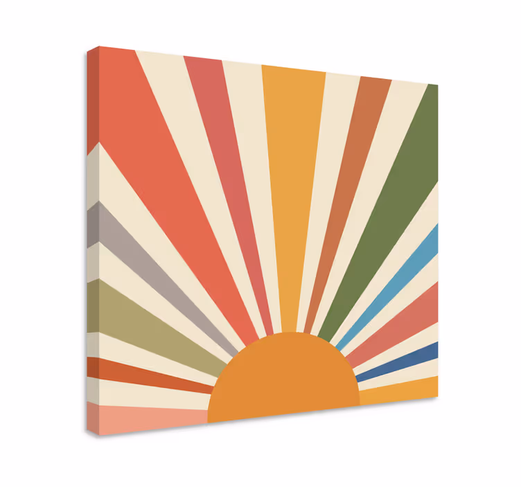 Quadro decorativo para sala Vinil decorativocolorida sol - TenStickers