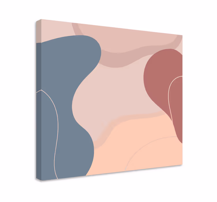 Quadro decorativo moderno harmonia de formas orgânicas - TenStickers