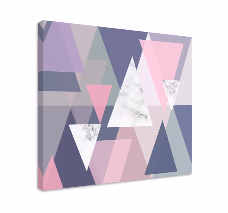 Quadro de figuras geométricas padrões triangulares abstratos - TenStickers