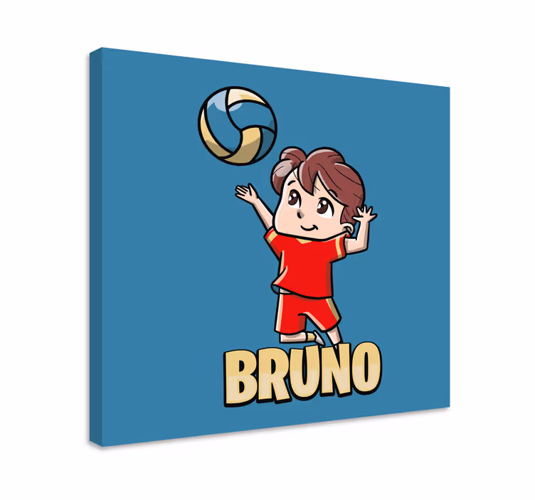 Quadro com nome Jogador de vôlei infantil com nome - TenStickers