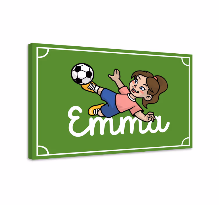 Quadro com nome Jogador de futebol feminino com nome - TenStickers