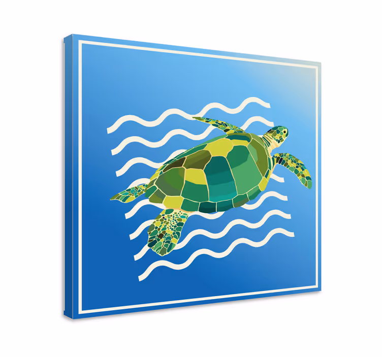 Quadro de peixes nado da tartaruga marinha - TenStickers