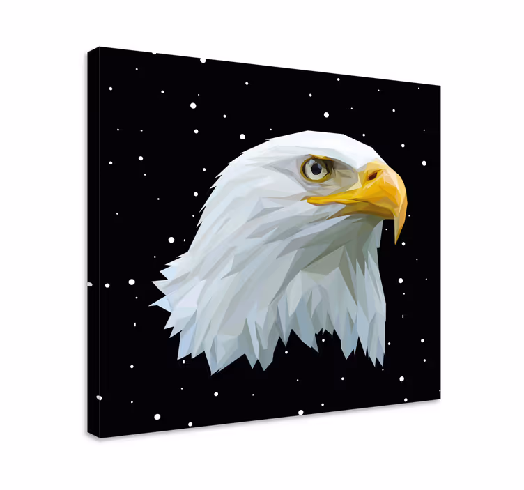 Quadro de pássaros Animais geométricos águia poderosa - TenStickers