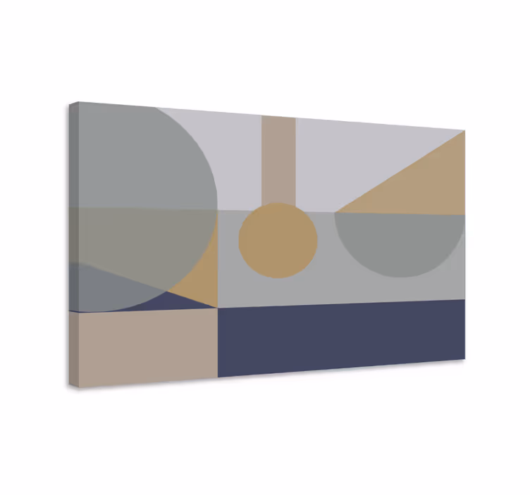Quadro de figuras geométricas exibição de formas abstratas - TenStickers