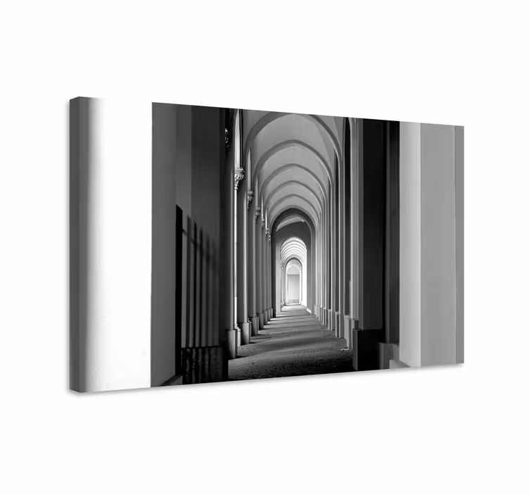 Quadro 3D Portal 3d clássico branco - TenStickers