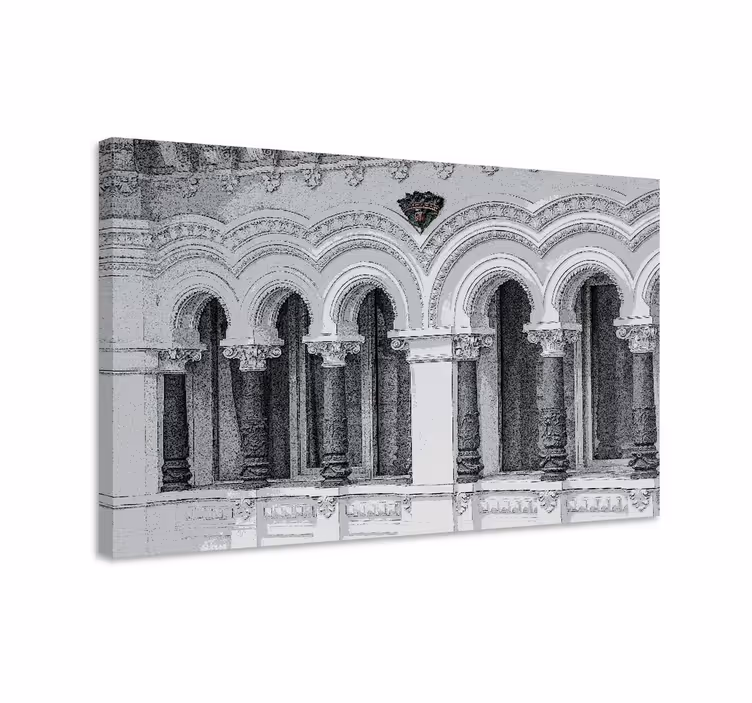 Quadro de cidade com design de arcos arquitetônicos - TenStickers