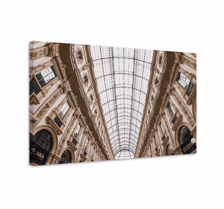Quadro de cidade perspectiva da galeria de milão - TenStickers
