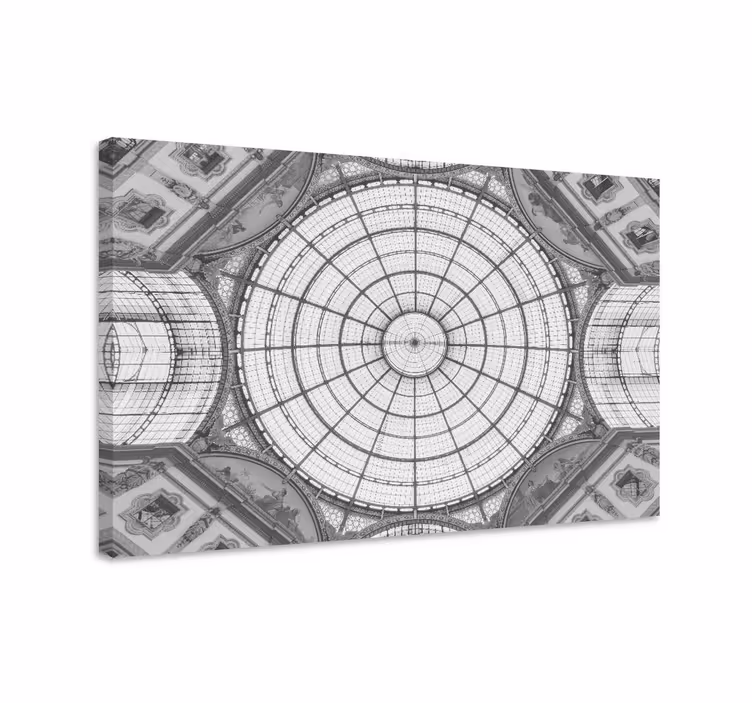 Quadro 3D Arquitetura de vidro vintage - TenStickers