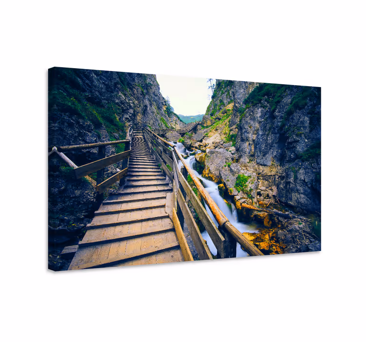 Quadro de paisagem caminho do rio cênico - TenStickers