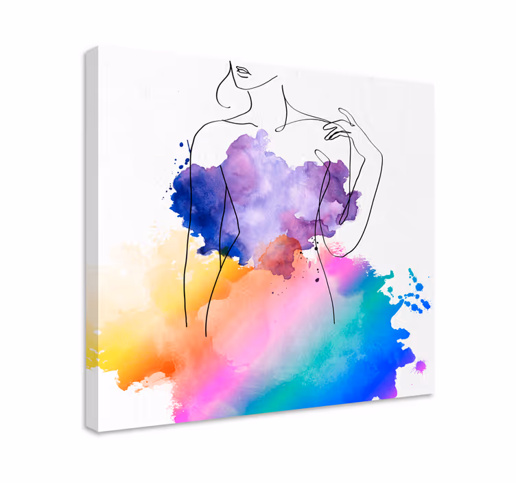 Quadro moderno Vestido de mulher aquarela - TenStickers