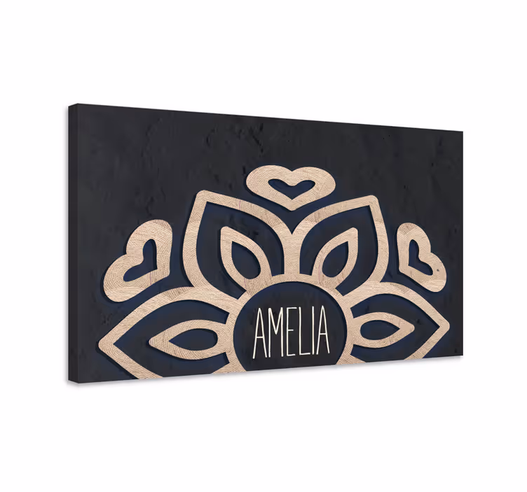 Quadro buda com motivo de flores e corações - TenStickers