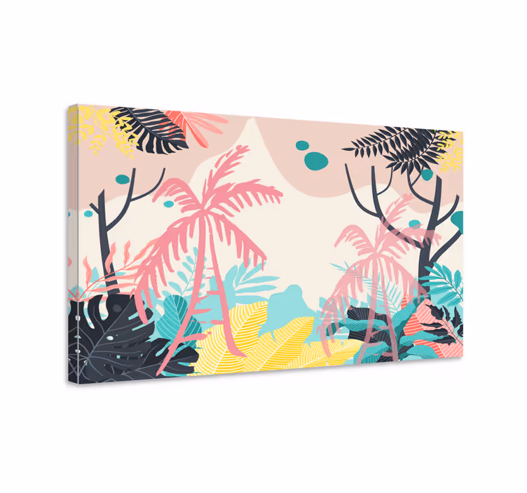 Quadro de flores cena natural tropical - TenStickers