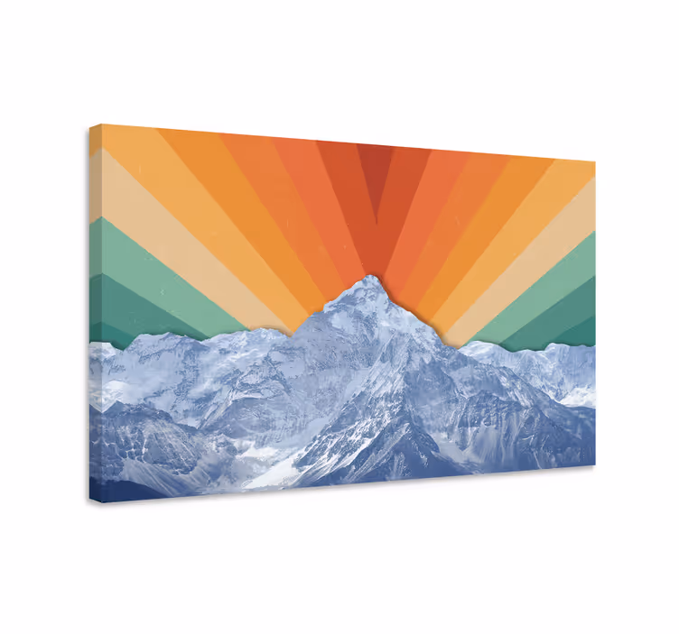 Quadro de paisage amanhecer majestoso nas montanhas - TenStickers