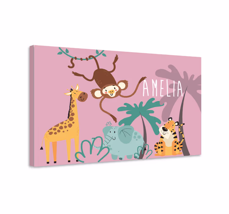 Quadro animais amigos da selva - TenStickers