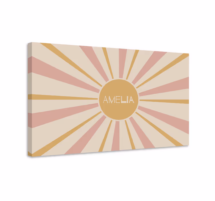 Quadro com o abecedário design de amélia sunburst - TenStickers