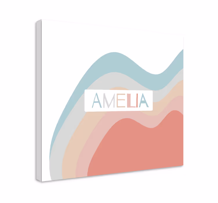 Quadro infantil Ondas de arco-íris "boho" - TenStickers