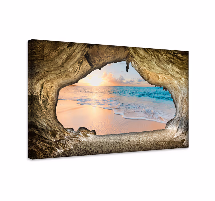 Quadro de paisage 3d vista para o mar - TenStickers