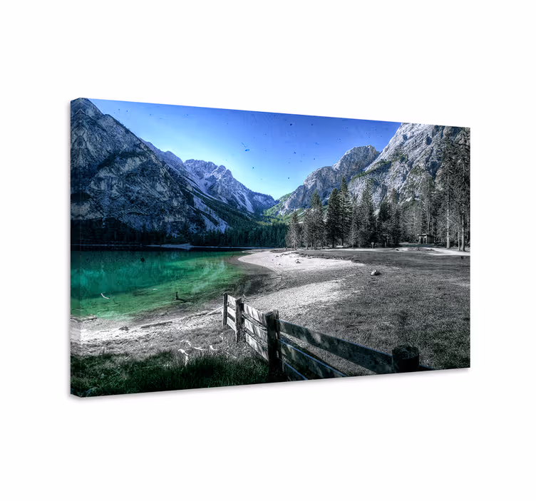 Quadro de paisagem lago da montanha serenidade - TenStickers