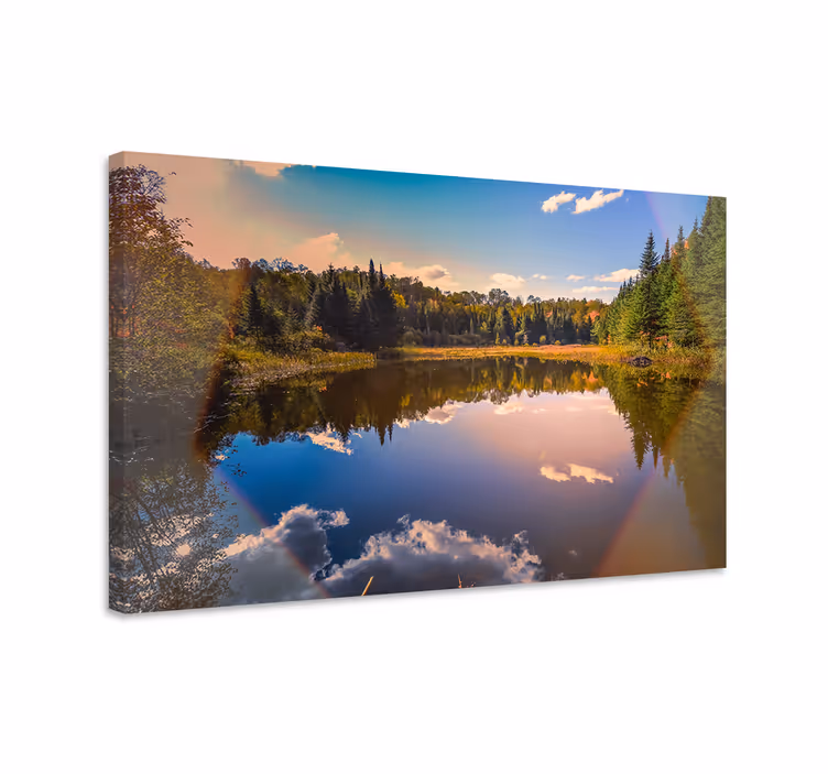 Quadro de paisagem reflexo sereno na Água - TenStickers