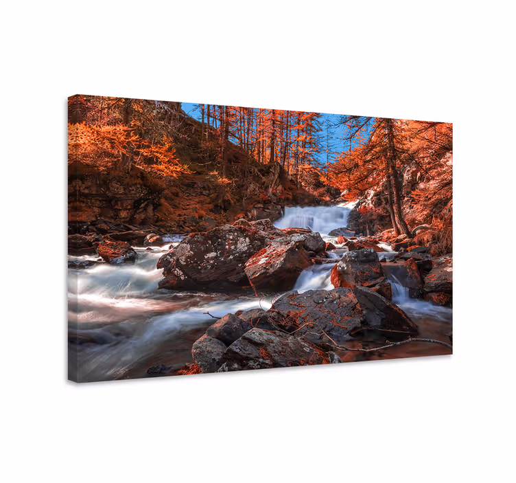Quadro de paisagem cena de riacho na montanha - TenStickers