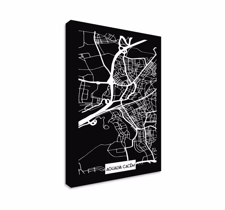 Quartos de cidades Mapa topográfico agualva cacém - TenStickers