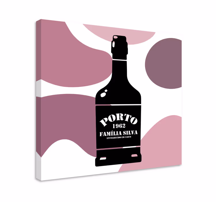 Quadro personalizável vinho do porto com nome e ano - TenStickers