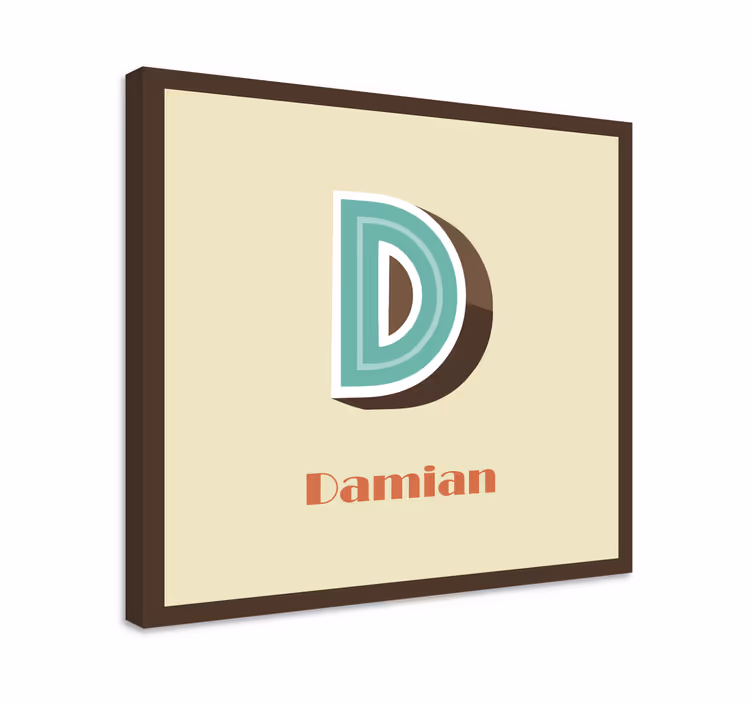 Quadro com nome Letra 3d - TenStickers
