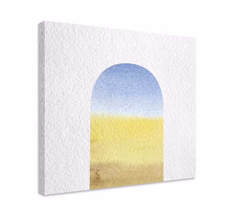 Quadro de figuras geométricas Arco aquarela - TenStickers