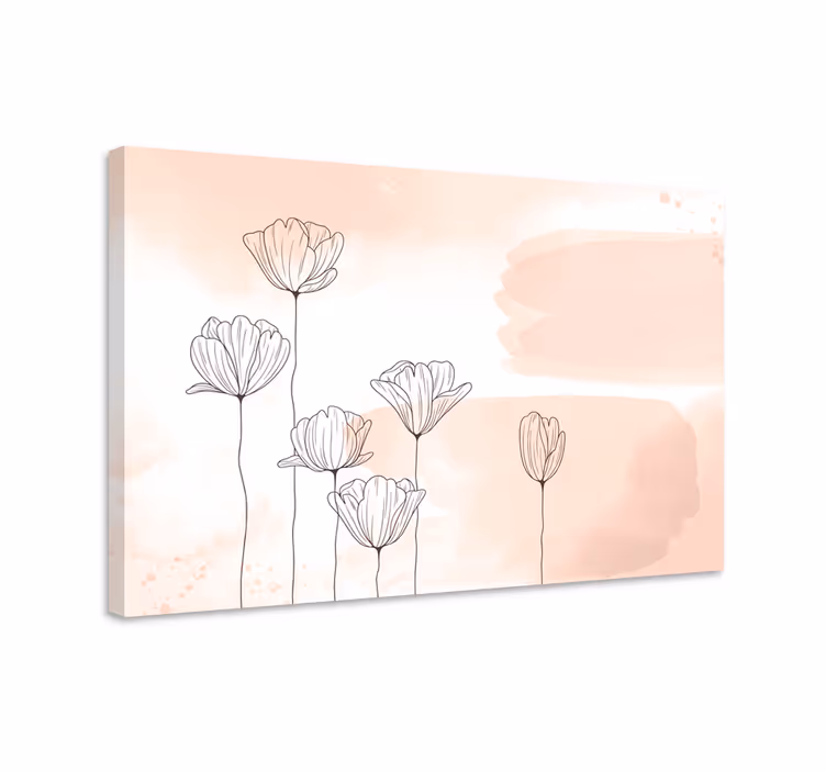Quadro de flores Linha de flores - TenStickers