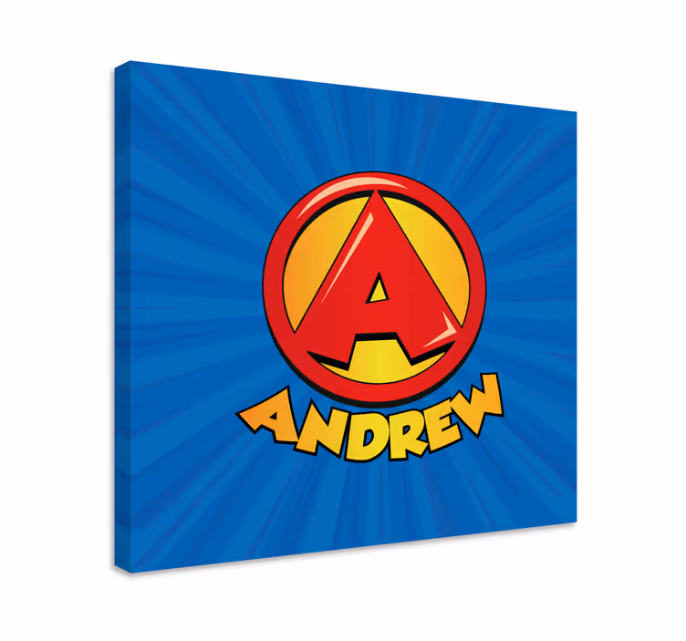 Quadro infantil Super letra inicial - TenStickers