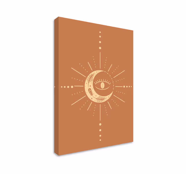 Quadro Decorativo abstrato design de crescente celestial - TenStickers