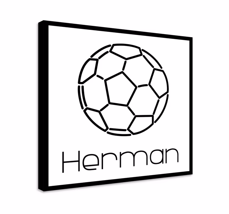Quadro juvenil bola de futebol com nome - TenStickers